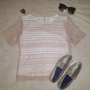 Pink and white Adiva top.